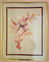 Framed and Matted Floral Print