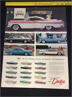 Rare Original '57 Dodge Dealer Poster Brochure