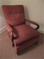 Antique Upholstered Lounge Chair