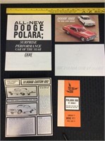 Original Dealer '62 Dodge Brochures