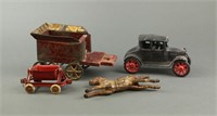 Group of cast iron and metal toys - Kilgore