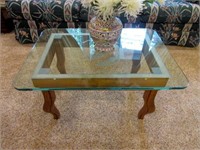 Custom Made Etched Glass Coffee Table