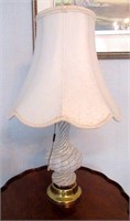 Antique Art Glass Base Lamp
