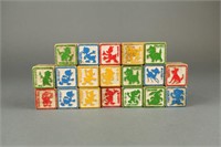 56 Vintage ABC blocks, incl. Japanese, Disney