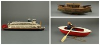 Group of 3 toy boats, including Delta Queen