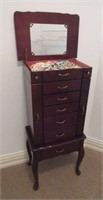 Elegant Cherry Wood Jewely Dresser