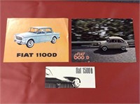 Original 1960's Fiat Dealer Brochures