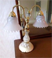 Antique Frosted Glass Reading Lamp