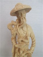Tall Oriental Carved Statue of Man