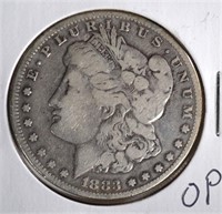 1883-CC MORGAN DOLLAR, VG/FINE