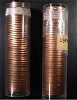 1945-D & 1947-S ROLLS OF BU LINCOLN CENTS
