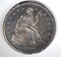 1860-O SEATED LIBERTY DOLLAR XF