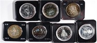 7-DIFFERENT CANADA 50% SILVER DOLLARS