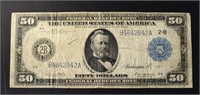 1914 $50.00 FEDERAL RESERVE NOTE, FINE