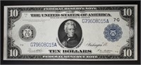 1914 $10 FEDERAL RESERVE BANK NOTE AU