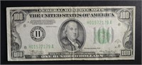 1934-A $100 FEDERAL RESERVE NOTE, F/VF