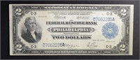1918 $2.00 FRB  PHILADELPHIA, XF RARE!