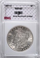 1887-O MORGAN DOLLAR RNG CH BU