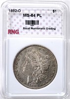 1882-O MORGAN DOLLAR RNG CH BU PL