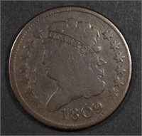 1809 HALF CENT, VG