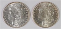 1887 & 1900-O MORGAN DOLLARS CH BU