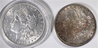 1900 & 1904-O MORGAN SILVER DOLLARS, AU