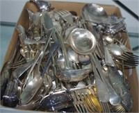 Large quantity silver plated cutlery