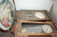 Bargain Lot Antique Wall Clocks (parts) Oval Frame
