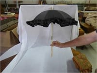 Victorian Black Umbrella Celluloid Handle