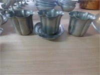 Pewter by pool Vases & Tray