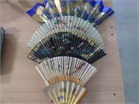 5 Hand Painted Fans