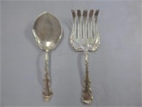 Sterling Silver Serving Fork & Spoon