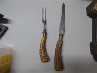 Antler Handle Knive & Fork