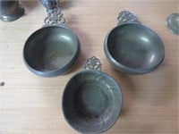 Group of 3 Pewter Bowls.