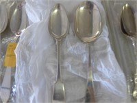 Pair of Hand Wrought Sterling Serving Spoons.