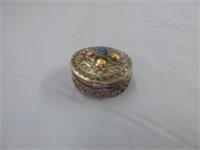 Jewelled top Sterling Pill Bottlemarked.925