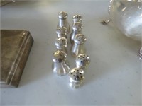 Group of 9 Sterling Shakers