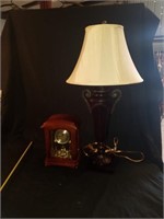 Bulova Battery Clock & Table lamp