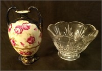 Double handle Urn & Pretty Bowl
