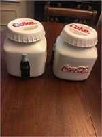 PAIR OF COKE COOKIE JARS- NO NICKS OR CHIPS