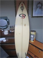 Surf Board w/Strap & 3 Fins & Logo-80 in. tall
