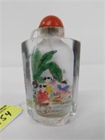 JAPANESE REVERSE PAINTED SNUFF BOTTLE