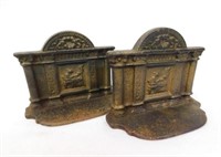 GILDED IRON BOOKENDS