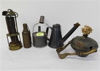 LOT OF RAILROAD/MINING TORCHES, LAMPS