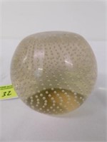 PAIRPOINT CONTROL BUBBLE ART GLASS WEIGHT