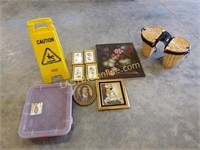 PICTURES, REED SADDLE BAGS, CAUTION SIGN, STORAGE