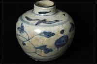 Antique Blue & White ceramic  Ink Pot