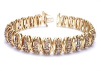 14 Karat Gold 6.40ctw diamond bracelet