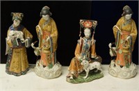 4 Chinese Porcelain ladies with animals