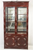 Chinese china cabinet w mother of pearl